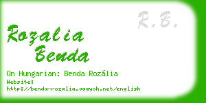 rozalia benda business card